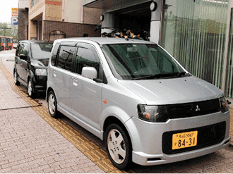 Donated company cars to disaster areas stricken by the Kumamoto earthquake